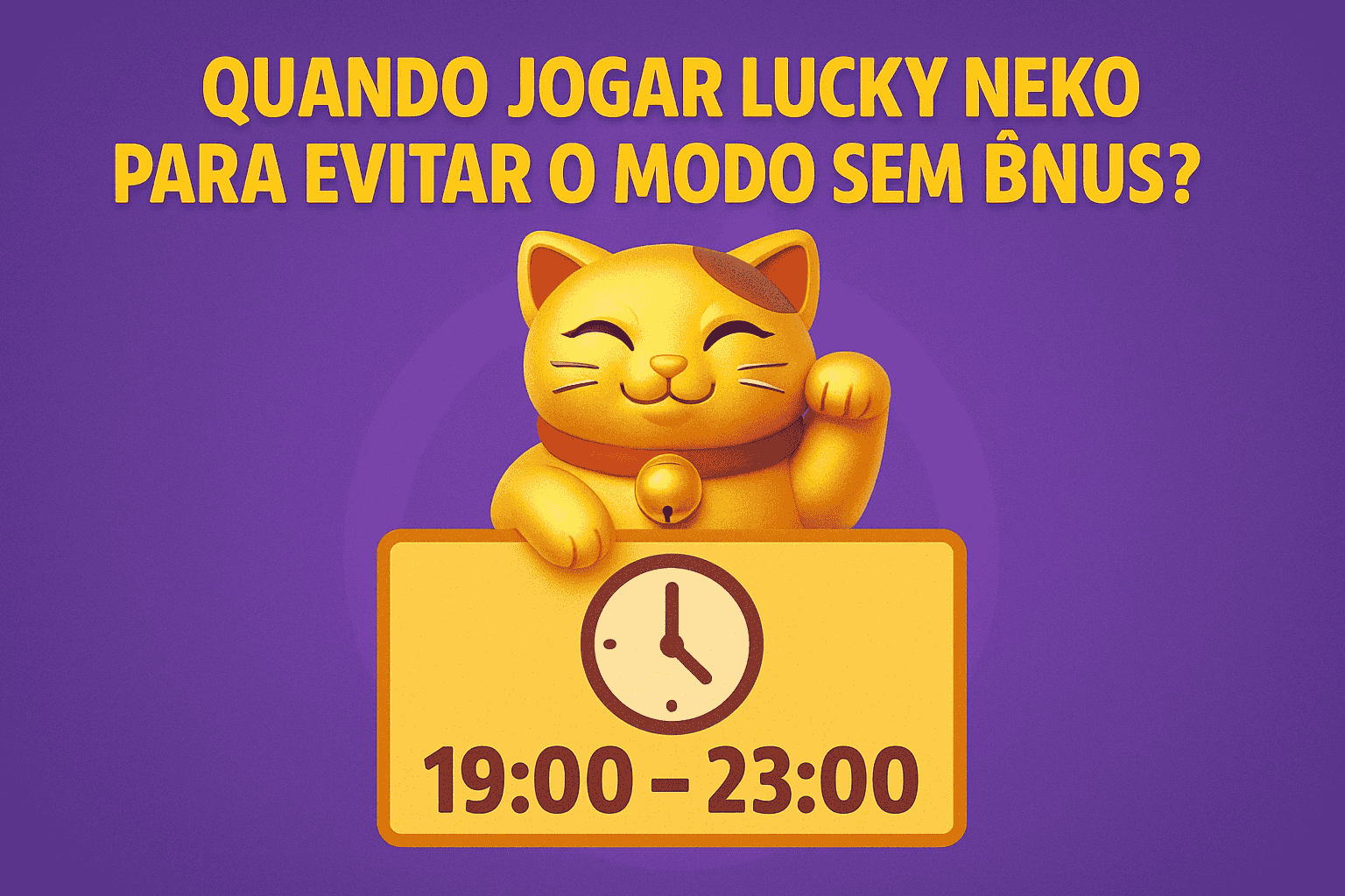 Quando Jogar Lucky Neko para Evitar o Modo Sem Bônus?
